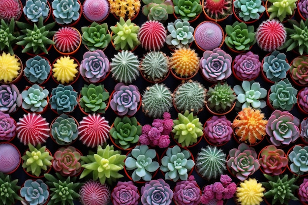Foto el colorido patrón del cactus