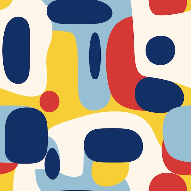 Un colorido patrón sin costuras abstracto sobre un fondo blanco Ilustración vectorial