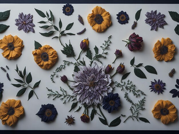 Colorido patrón floral mexicano hermosa fantasía papel tapiz vintage flor botánica Generado por IA