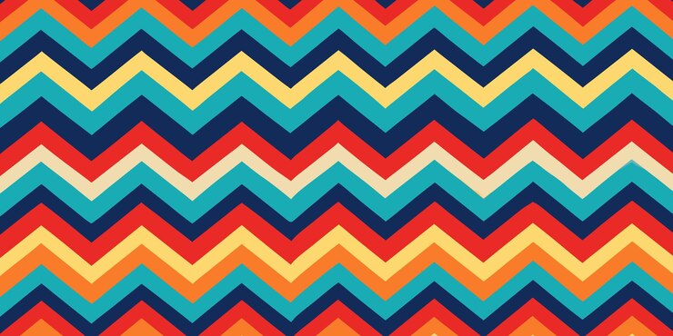 Foto el colorido patrón en zigzag crea un efecto visual dinámico