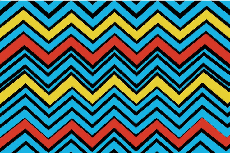 Foto este colorido patrón en zigzag muestra una belleza cautivadora que llamará su atención