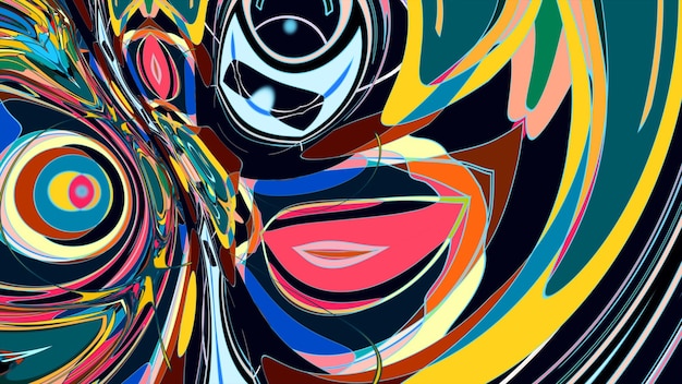 Colorido psicodélico abstrato fundo fluido para festival de música