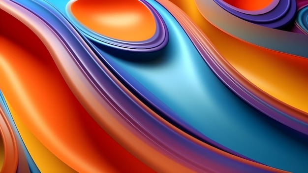 Un colorido remolino de formas