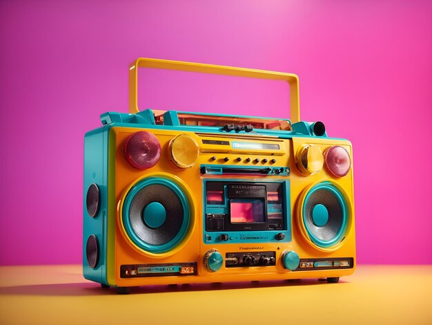 El colorido retro Boombox