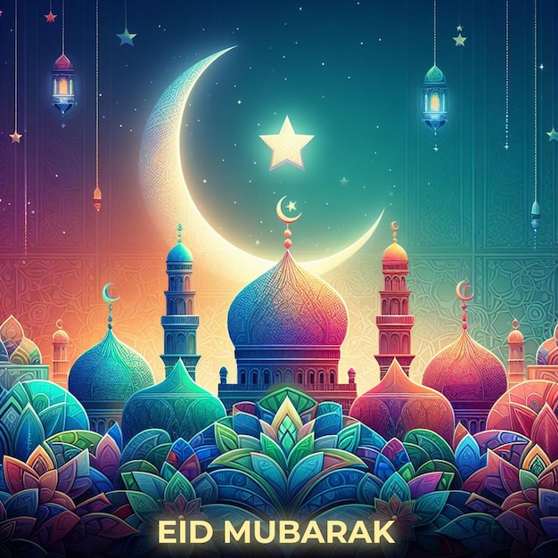 El colorido saludo de Eid Mubarak