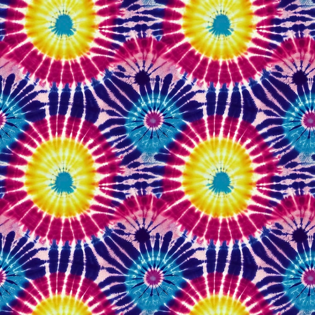 Foto colorido tie dye estilo de patrones sin fisuras fondo de ornamento de batik hippie ilustración digital 3d