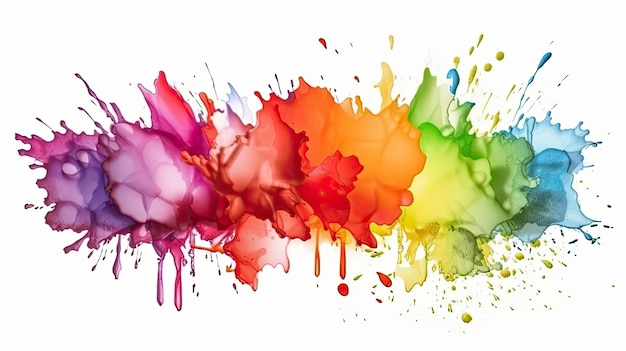 Un colorido toque de pintura con la palabra "vamos".