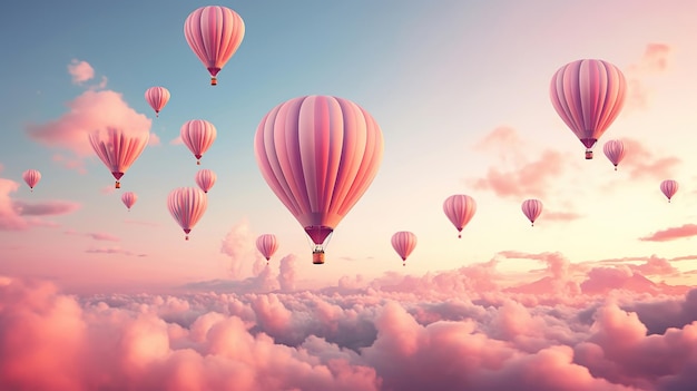 Los coloridos globos de aire caliente flotan por el cielo