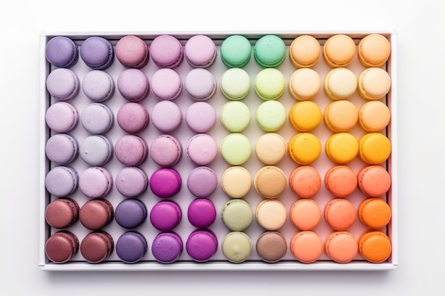 Coloridos macarons franceses Generar Ai