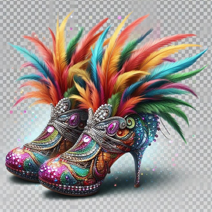 Foto los coloridos zapatos de la samba brasileña