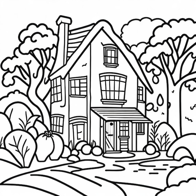 Coloring_book_village