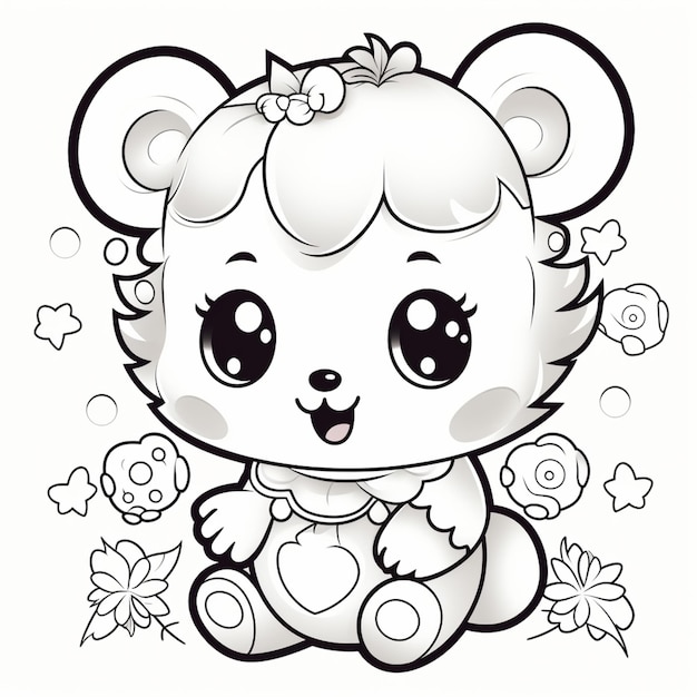 Panda kawaii desenho l desenho de animais l desenhar e colorir