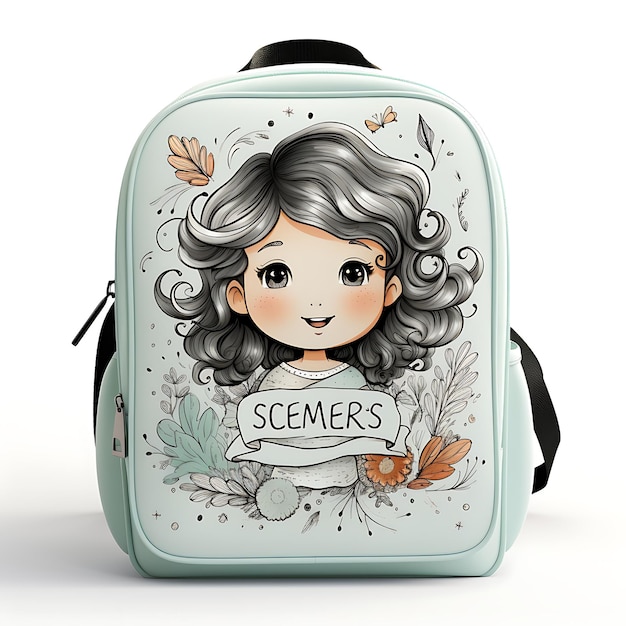 Colorosa linda mochila de nombre personalizado para niños con material de lienzo Cus ideas de concepto creativo