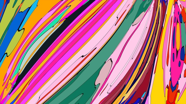 Coloroso Geométrico y Psicodélico Movimiento Gráfico Animación de Video Fondo para la Música de Verano