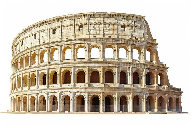 Colosseum em Roma Itália isolado branco