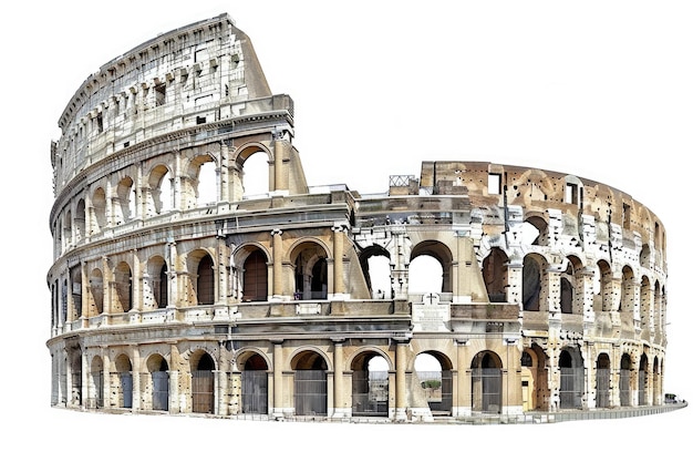 Colosseum em Roma Itália isolado branco