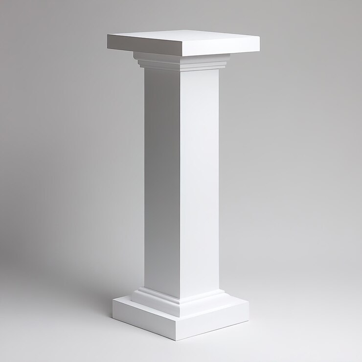 Columna de pedestal blanco
