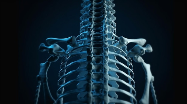 Foto columna vertebral humana generativa ai