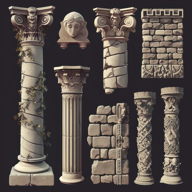 Foto columnas estilizadas