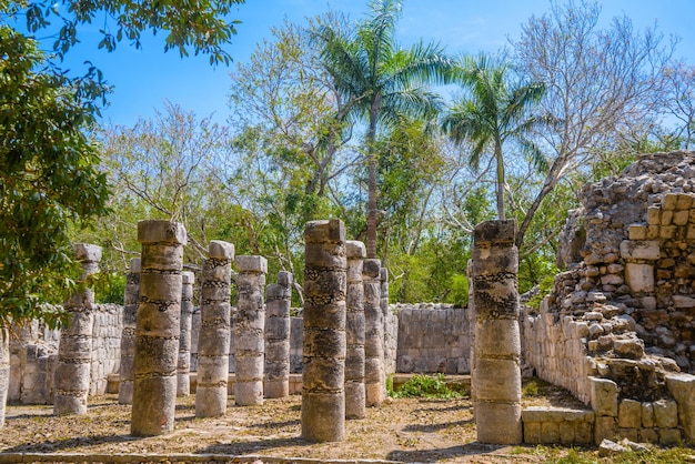 Columnas de los Mil Guerreros en Chichén Itzá México