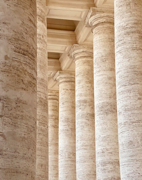 columnas en perspectiva de la ciudad del vaticano