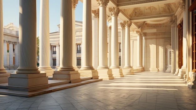 Columnas en la Plaza Histórica