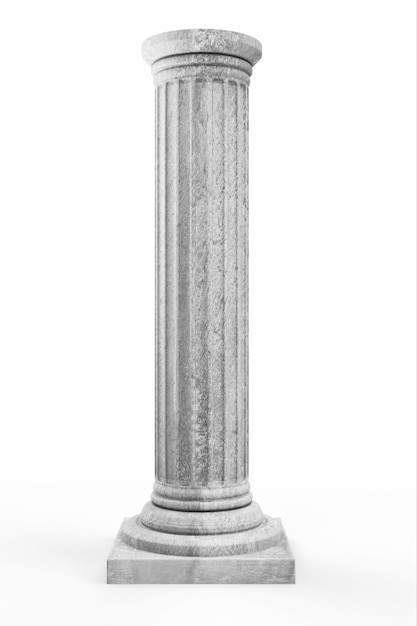 Foto coluna antiga clássica em branco