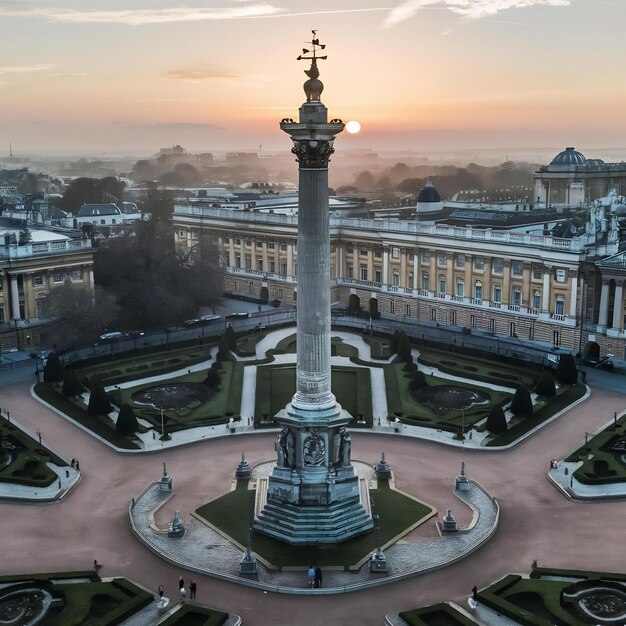 Foto coluna de alexandre na praça do palácio