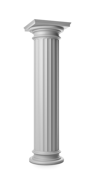 Foto coluna grega em branco isolado