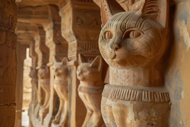 Foto colunas arqueadas em forma de gato