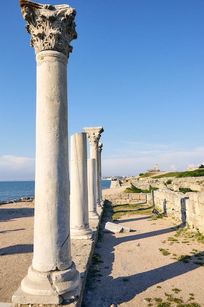 Colunas de um antigo templo grego em Chersonesos