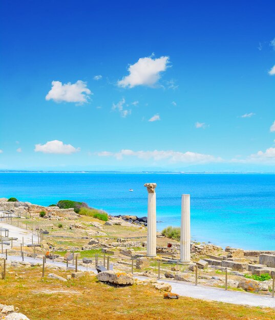 Colunas famosas em Tharros Itália