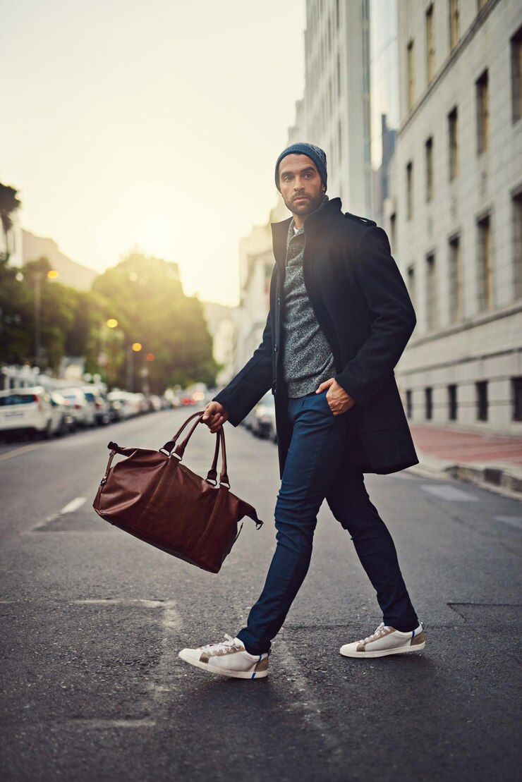 Foto com estilo para a cidade foto de um jovem elegante na cidade