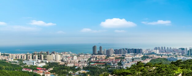 Com vista para a paisagem arquitetônica urbana de Qingdao