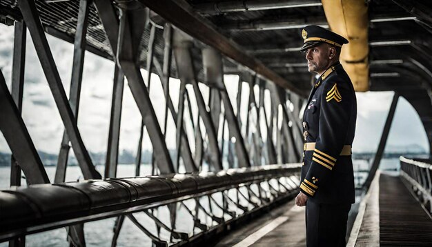 Foto comandando a autoridade dos capitães de ponte