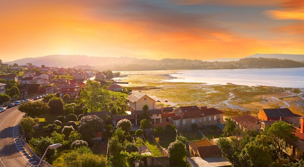 Combarro pueblo en Pontevedra en Galicia España