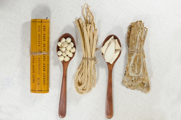 Foto combinação de medicina tradicional chinesa chinesa