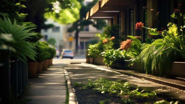 Combinación armoniosa de urbanización y naturaleza.