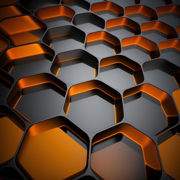 combinación de patrones hexagonales que se desvanece fondo de alta tecnología IA generativa