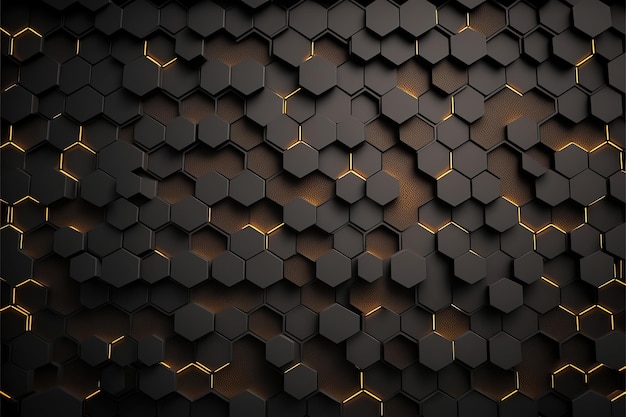 combinación de patrones hexagonales que se desvanece fondo de alta tecnología IA generativa