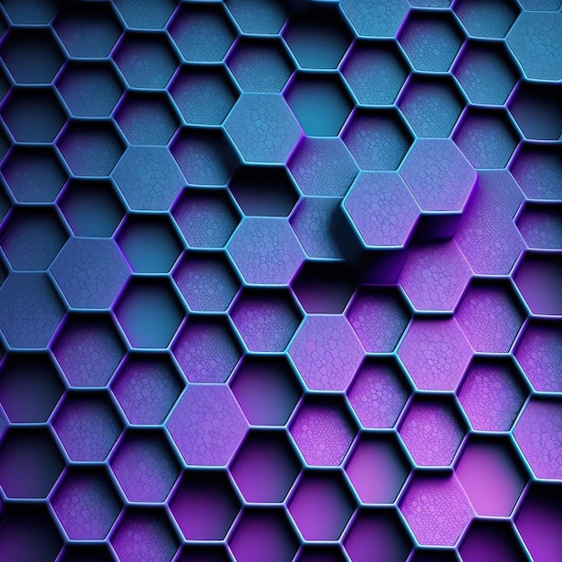 combinación de patrones hexagonales que se desvanece fondo de alta tecnología IA generativa