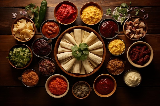 Foto combo de tamales doces e saborosos