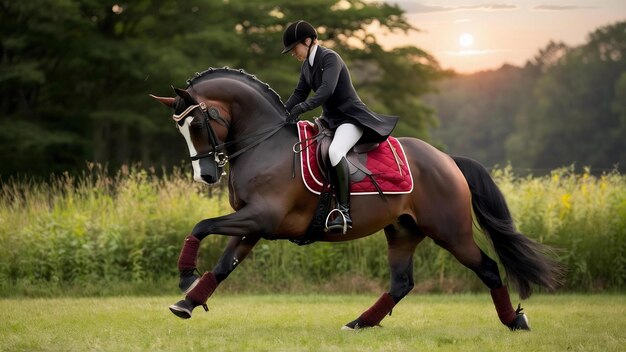 Comboios de cavaleiros com o cavalo