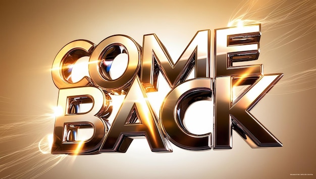 Come Back 3D-Texteffekt