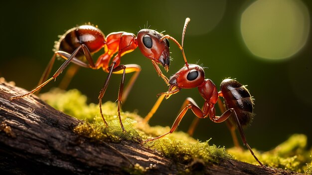 Foto come outra formiga com a cabeça vibrante