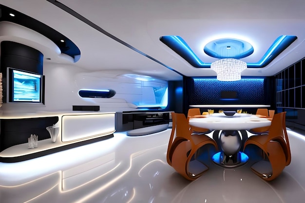 Comedor futurista para casas modernas