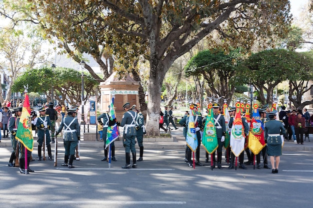 Foto comemoração do dia da independência de sucrebolívia