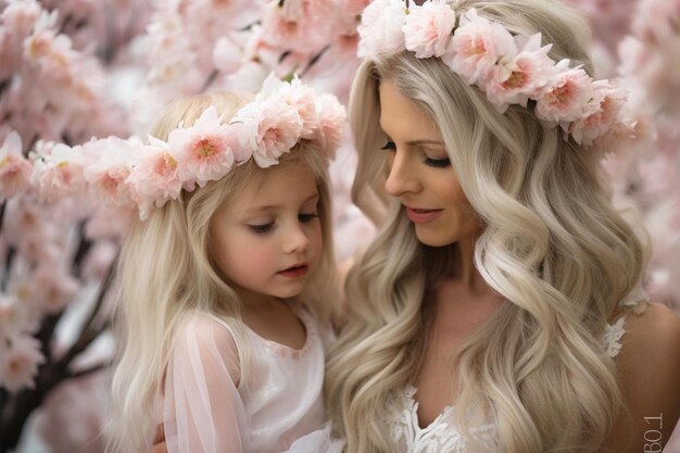 Comemoração do Dia das Mães com flores