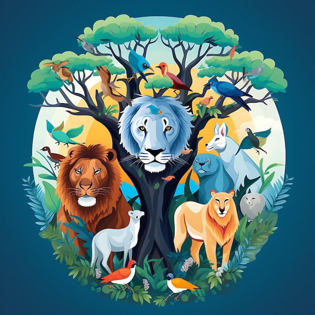 Comemore o Dia Mundial dos Animais de 2023, Dia Mundial da Vida Selvagem com os animais WorldAnimalDay AnimalIcons