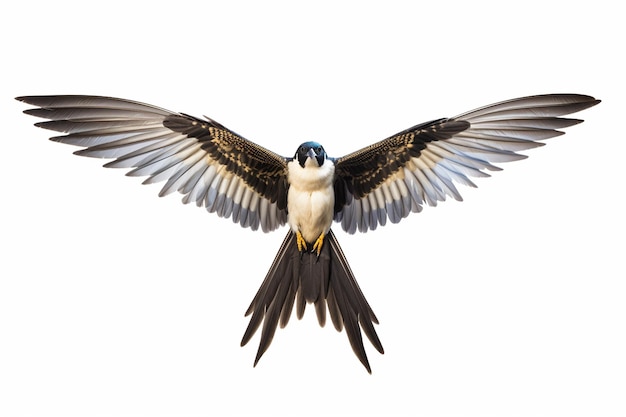 Cometa de cola de golondrina volando con elegancia en el cielo